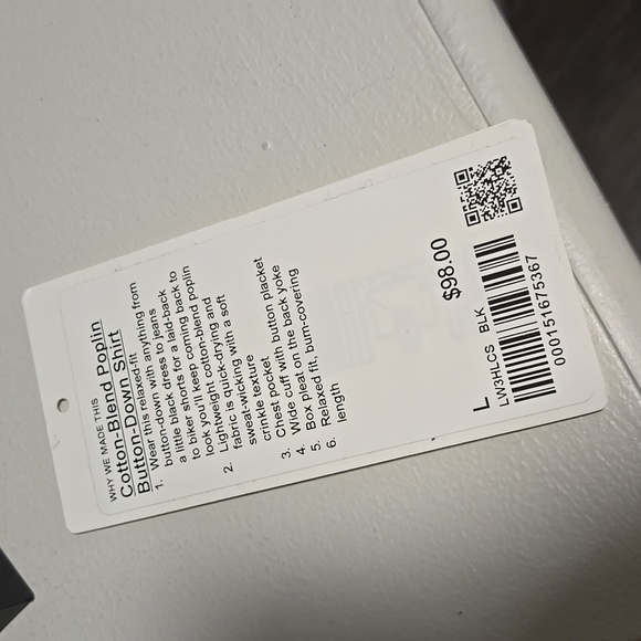 Lululemon Cotton-Blend Poplin Button-Down Shirt - Picture 8 of 9